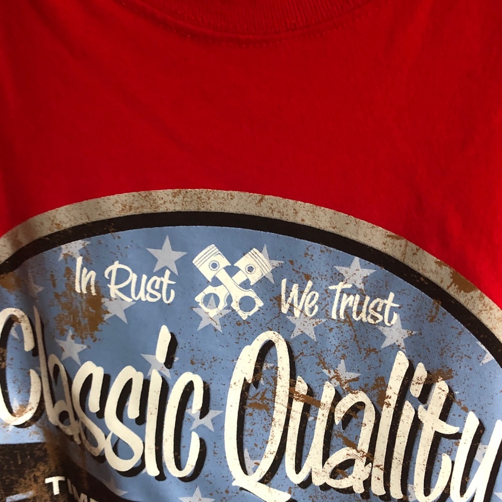 Classic Quality Graphic Tee - Red & Blue